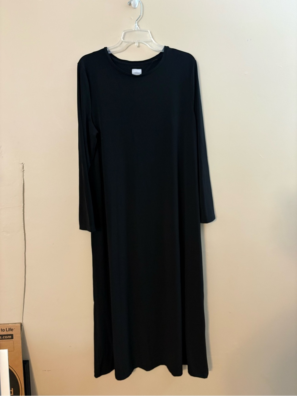 Chico's Black Long Sleeve Maxi Dress Size 3